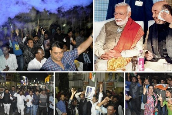 JUMLA promises, Ram Mandir, Communal Politics failed to save BJPâ€™s vessel : Nationwide celebration continue after Modi, Amit Shahâ€™s fall