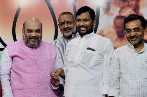 Shah, Jaitley meet Paswans over Bihar seat-sharing