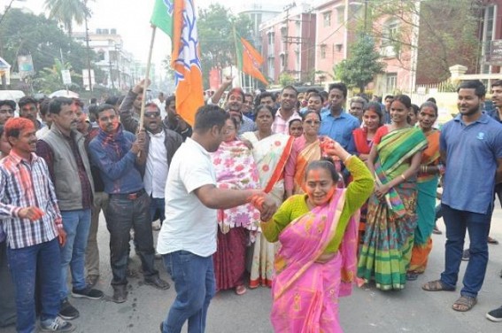 BJP sweeps Tripura civic bypolls, CPI-M to hold protest rally BJP sweeps Tripura civic bypolls, CPI-M to hold protest rally
