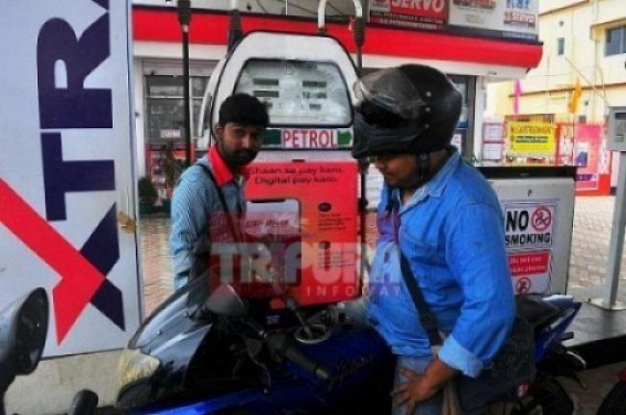 Fuel price again on hike in Tripura as BJP Govt imposed more VAT Fuel price again on hike in Tripura as BJP Govt imposed more VAT