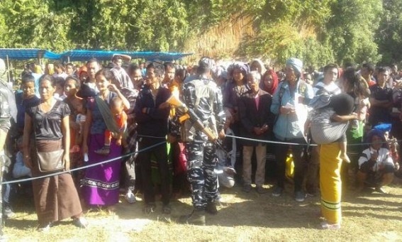 Voting underway in Tripura-Mizoram border Voting underway in Tripura-Mizoram border