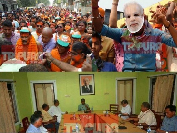 Saffron Tripura : Vijay-Utsav of BJP continues, glooms at Melarmath
