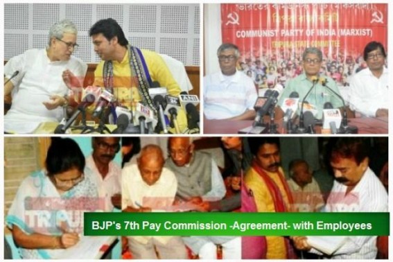 CPI-M mocks Biplab Deb Govt after 'Pay Matrix' JUMLA announced for State Employees, says, 'Left Govt's Pay Revision recommendation expenditure was Rs. 1430 crores, BJP's only Rs. 912 crores' 