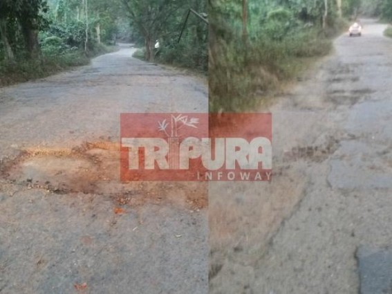 Amarpur highway left in deplorable shape due to no maintenance Amarpur highway left in deplorable shape due to no maintenance