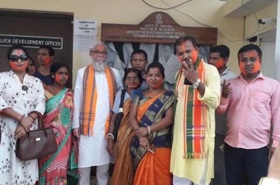 State Election Commission mute spectator : Tripura voters get JUMLA Leaders via Terror rigged-Panchayat-Poll : No Re-Schedule of Poll,  BJP celebrates â€˜No Contestâ€™ Victory !