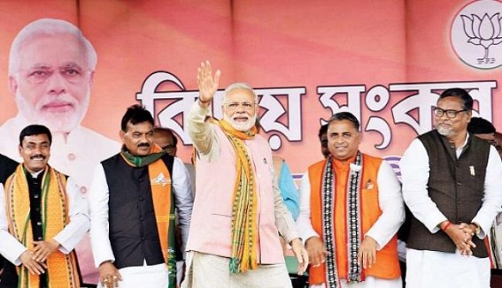 Narendra Modi's 'Act-East' Policy success : Northeast India showing 15 to 16.5 per cent Tax collection growth after decades of Assam's Congress Era, Tripura's CPI-M rule