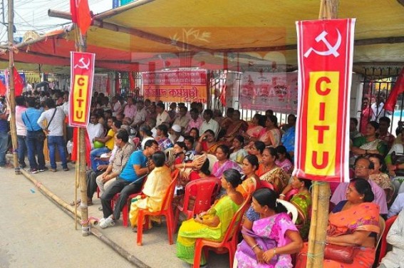 CPI-M protested against food, work crisis 
