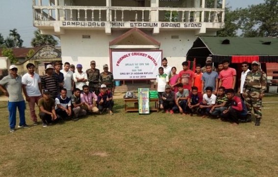 Assam Rifles organized Cricket match at Jamuijala