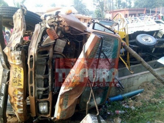 1 injured critically in road mishap 