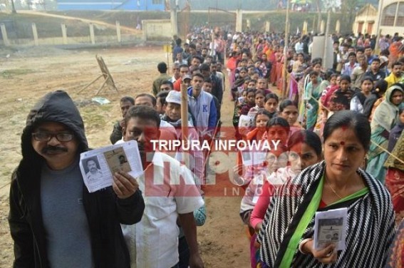 Tripura Assembly Election : Voting begins in 3,174 polling stations of 59 constituencies Tripura Assembly Election : Voting begins in 3,174 polling stations of 59 constituencies