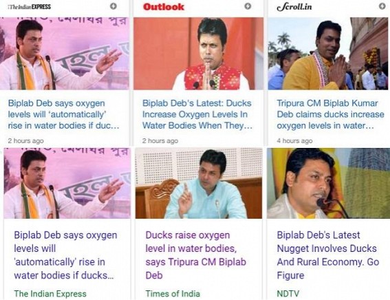 Indiaâ€™s all National media, crores of public mocked at Tripuraâ€™s MEME factory for regular supply of Gaffes from 'Internet in Mahabharat Era' to 'Duckâ€™s Oxygen': In 5 months, Bip-LAB turned Big-FLOP 