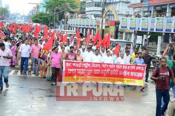 CPI-M held protest rally against tax hike over fuel, cooking gas price