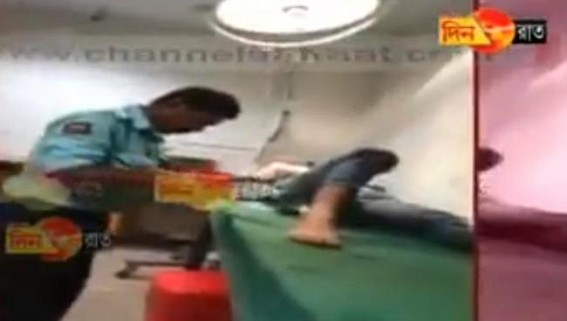 Security guard spotted giving treatment to patient in Tripura Govt Hospital