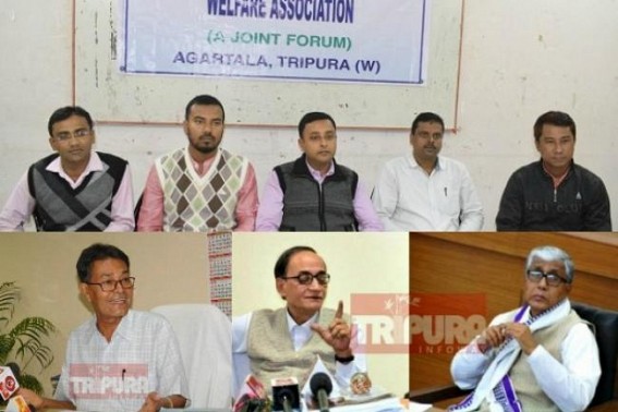 Tripura Govt Employees under Health, SSA, MGNREGA, NHM, TET-Teachers united in forum to strengthen demands; charge CPI-M Govt as 'fascist', blames for creating 'Economic blockade' Tripura Govt Employees under Health, SSA, MGNREGA, NHM, TET-Teachers united in forum to strengthen demands; charge CPI-M Govt as 'fascist', blames for creating 'Economic blockade'
