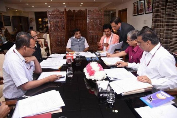 Tripura CM meets Nitin Gadkari : Crucial meeting held at Delhi Tripura CM meets Nitin Gadkari : Crucial meeting held at Delhi