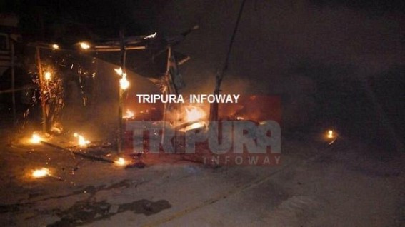 BJP’s booth office burnt at Dharmanagar BJP’s booth office burnt at Dharmanagar