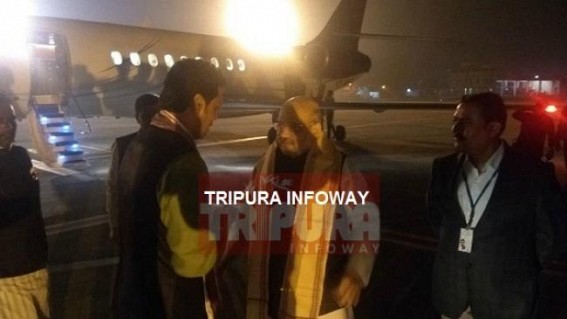 Amit Shah arrives in Tripura 