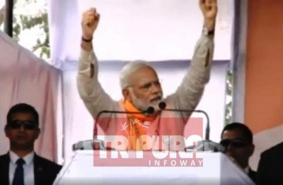 â€˜No more Manik, but now HIRA for Tripura : H for Highway, I for Internet, R for Railway and A for Airwayâ€™ : Modi