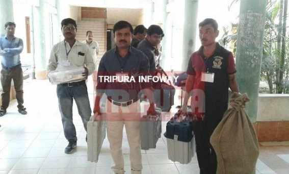 Tripura's 6 polling stations set for Re-polling : Polling personnel left for destinations : Polls to maintain 100% webcasting, double security Tripura's 6 polling stations set for Re-polling : Polling personnel left for destinations : Polls to maintain 100% webcasting, double security