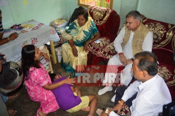 Ajay Jamwal visits slain BJP activist Biswajit Palâ€™s home