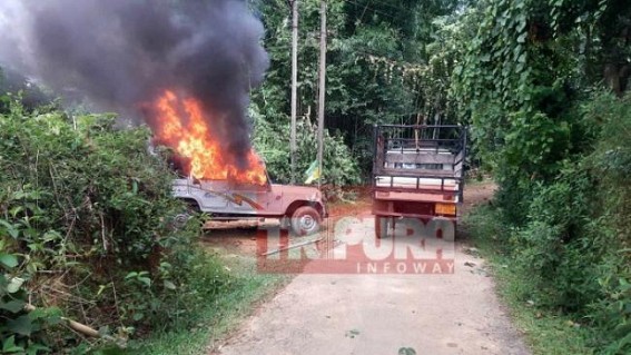 BJP attacked IPFT during nomination submission, burnt vehicle