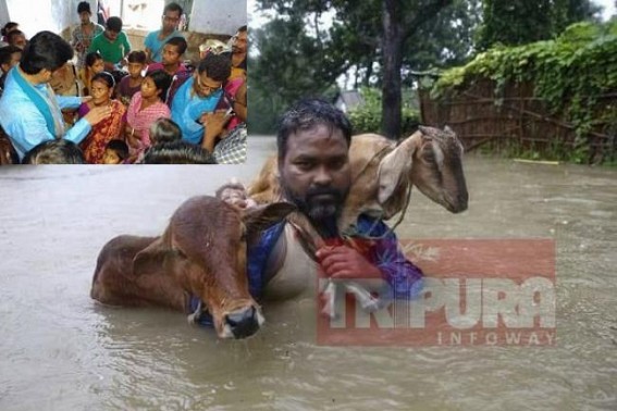 Biplab Deb delays demanding Central Funds for massive Flood calamity : Modi helped Assam, NE flooding with assistance over Rs 2350 crores, Tripura CM must demand Rs 1000 crores emergency Flood assistance from Centre