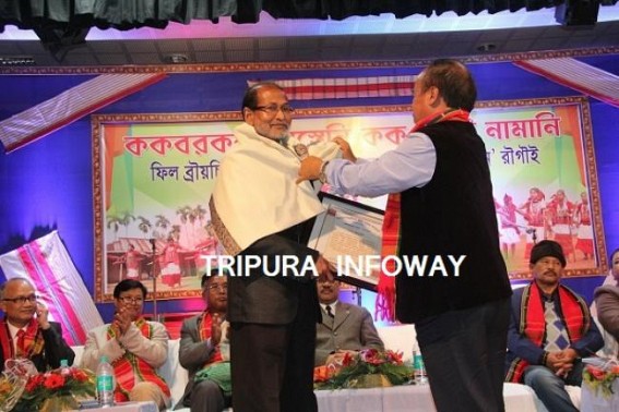 Bengali Kokborok writer felicitated on Tripuraâ€™s Kokborok Day 