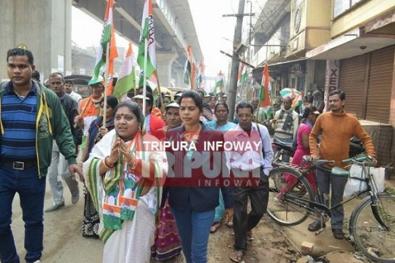 Congress candidate Ratna Datta continues door to door campaigning Congress candidate Ratna Datta continues door to door campaigning