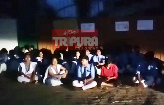 Tripura Nursing College Students sit in demonstration 