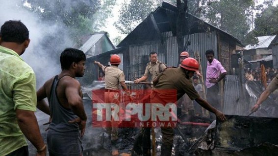 Fire engulfs house at Agartala
