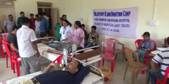 Tripura facing blood crisis : Doctors, Nurses donate blood Tripura facing blood crisis : Doctors, Nurses donate blood