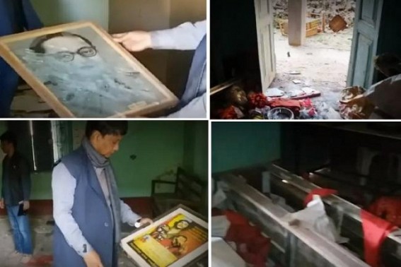 Tripura’s New Year begins with BJP’s unruly culture, Criminals attack : CPI-M party office destroyed, looted : Dr B R Ambedkar, Jyoti Basu, Lenin idols, photos vandalized Tripura’s New Year begins with BJP’s unruly culture, Criminals attack : CPI-M party office destroyed, looted : Dr B R Ambedkar, Jyoti Basu, Lenin idols, photos vandalized