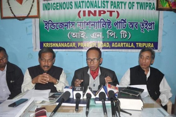 Amendment for ADC : INPT alleges, ‘It’s just a vote bank game ! Tripura has been deprived, One-Constitution-One-Country policy has been violated by NDA Govt’ Amendment for ADC : INPT alleges, ‘It’s just a vote bank game ! Tripura has been deprived, One-Constitution-One-Country policy has been violated by NDA Govt’