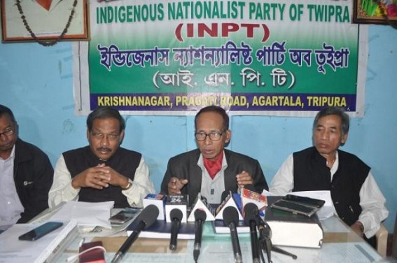 Amendment for ADC : INPT alleges, â€˜Itâ€™s just a vote bank game ! Tripura has been deprived, One-Constitution-One-Country policy has been violated by NDA Govtâ€™