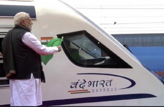 Vande Bharat Express runs over cattle, halted in UP Vande Bharat Express runs over cattle, halted in UP