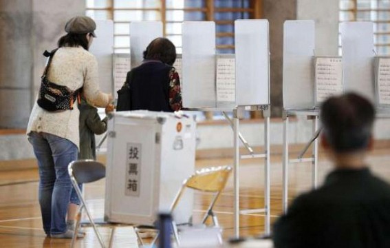 Vote on in referendum on US military base relocation in Japan Vote on in referendum on US military base relocation in Japan