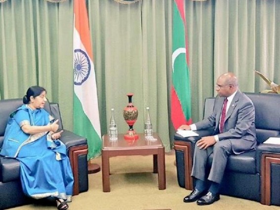 India, Maldives vow to combat terror, support each other India, Maldives vow to combat terror, support each other