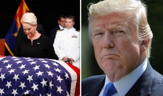 Trump complains about John McCain funeral