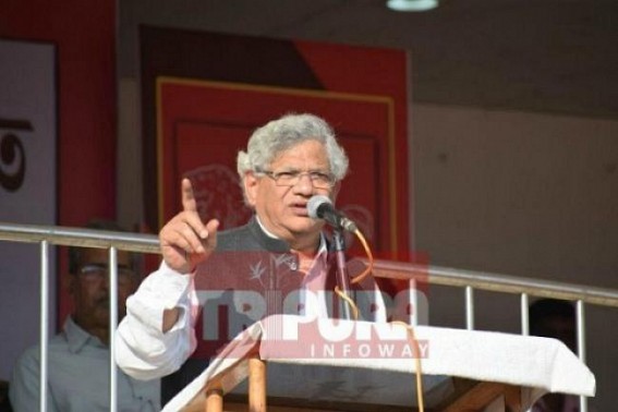 Sitaram Yechury’s election rally in Tripura on April 6 Sitaram Yechury’s election rally in Tripura on April 6