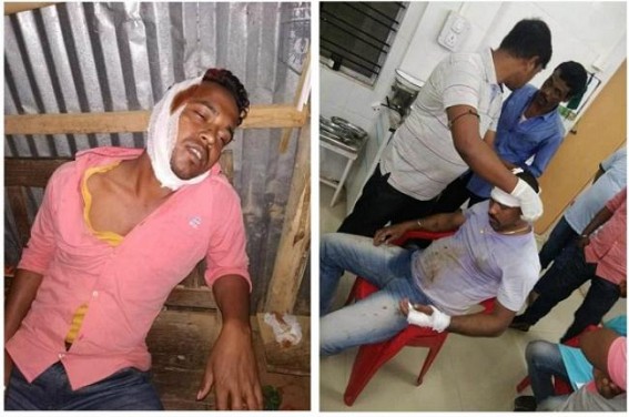 Dhanpur : Pratima Bhowmik’s mafia-gang beaten when attempted to attack opposition Dhanpur : Pratima Bhowmik’s mafia-gang beaten when attempted to attack opposition