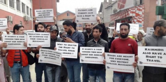 Protests against Jammu and Kashmir highway ban