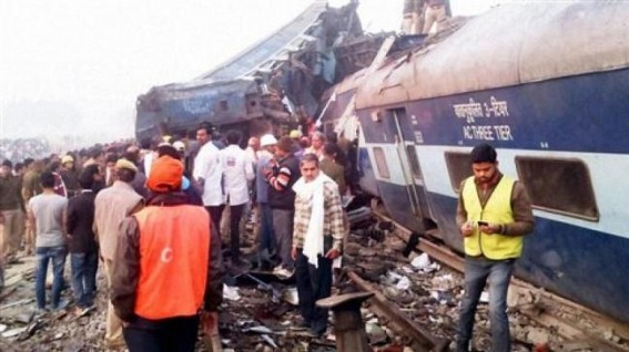 Three injured after train derails near Kanpur
