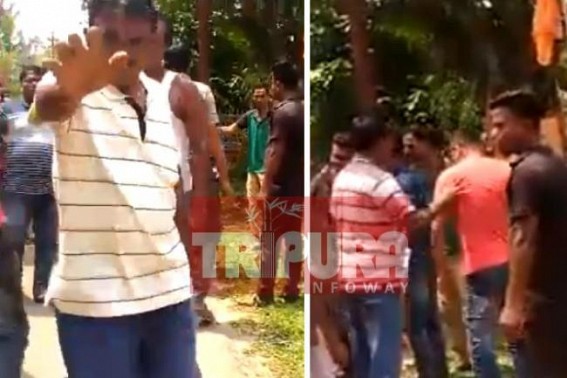 Tripura : BJP’s attack on opposition supporters caught in camera Tripura : BJP’s attack on opposition supporters caught in camera