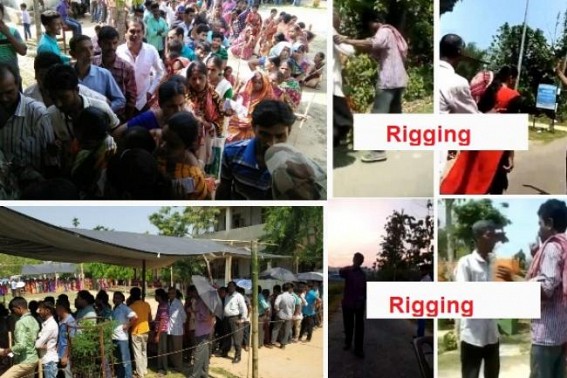 Drastic fall in Tripura voting percentage at 79%, Rigging, prevention of voters reported : Public fight against JUMLA Partyâ€™s Biplab-Pratima led Criminals