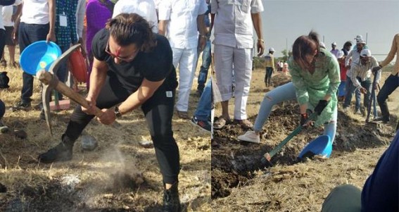 Aamir Khan does 'shramdaan' on Maharashtra Day Aamir Khan does 'shramdaan' on Maharashtra Day