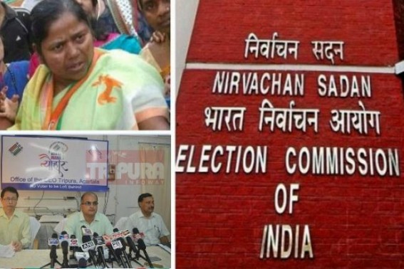 EC barred BJP MP candidate Pratima Bhowmik  from campaigning in West Tripura Re-Poll : Crime Queen already crossed more than 70 lakhs Election Expenditure