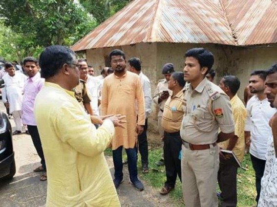 Subal Bhowmik met Post-Poll attacked victims of Congress Party