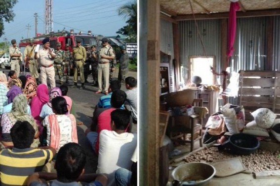 Villagers in Tripura sat in protest, blocked National Highway demanding End of Violence : Statewide Violence, Money Extortion, Murders, Attacks Suffocate Public Life 