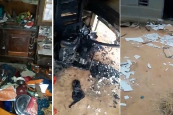 Miscreants slapped on the peace-assurance of CM Biplab Deb. Opposition houses vandalized, burnt, jewelries looted at Charilam : Statewide violence continue in Tripura