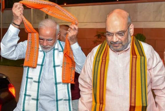 Marathon PM Narendra Modi-Amit Shah meeting sets stage for govt formation Marathon PM Narendra Modi-Amit Shah meeting sets stage for govt formation